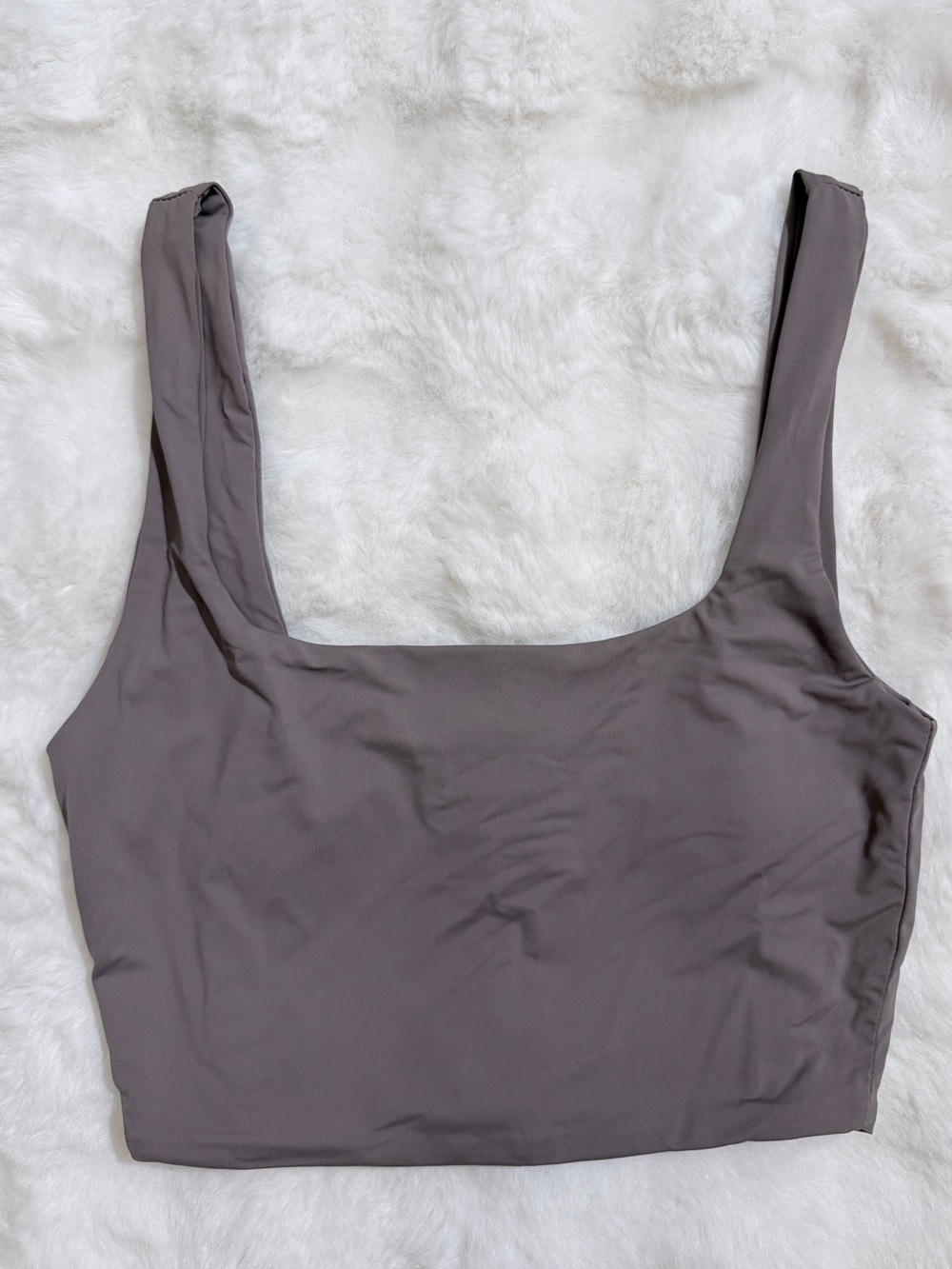 SHEIN Deep Plum Square Neck Sleeveless Crop Top XS